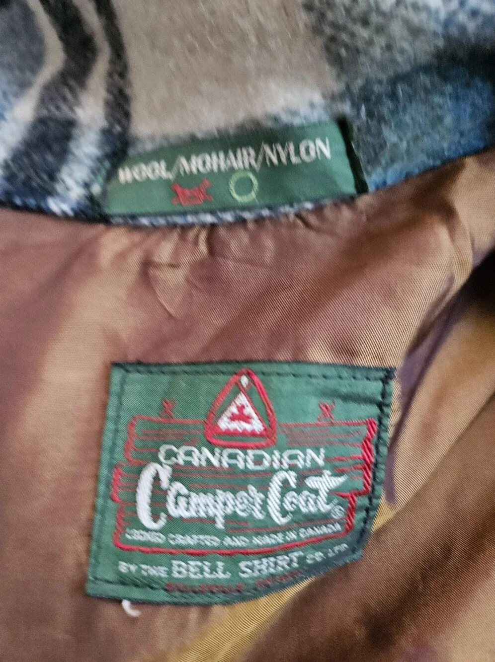 VTG 70s Canadian Camper Wool Mohair Coat Large - Picture 5 of 5